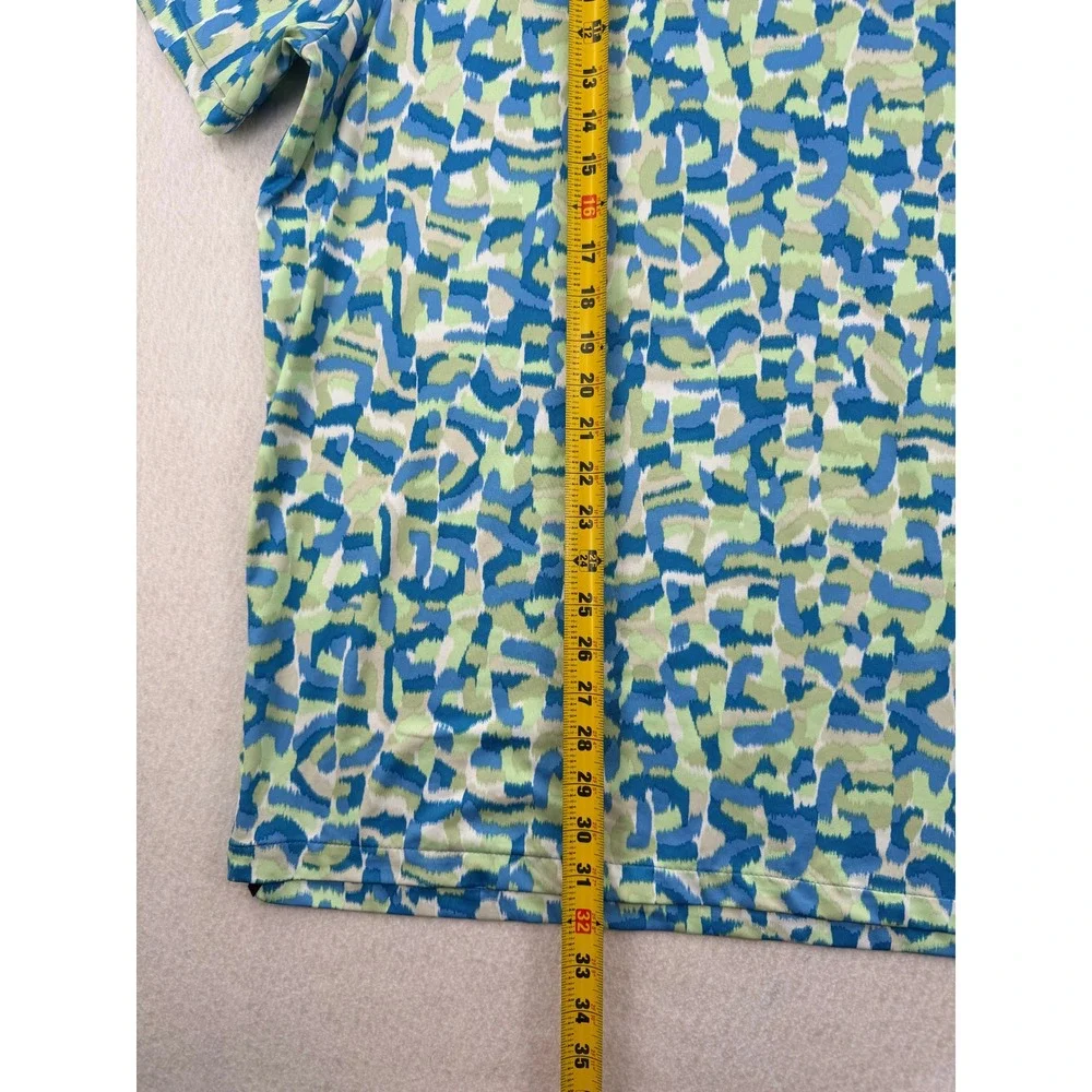 Nike Dri-FIT Golf Polo Shirt Mens XL Blue/Green Confetti Camo Print FD5939-435